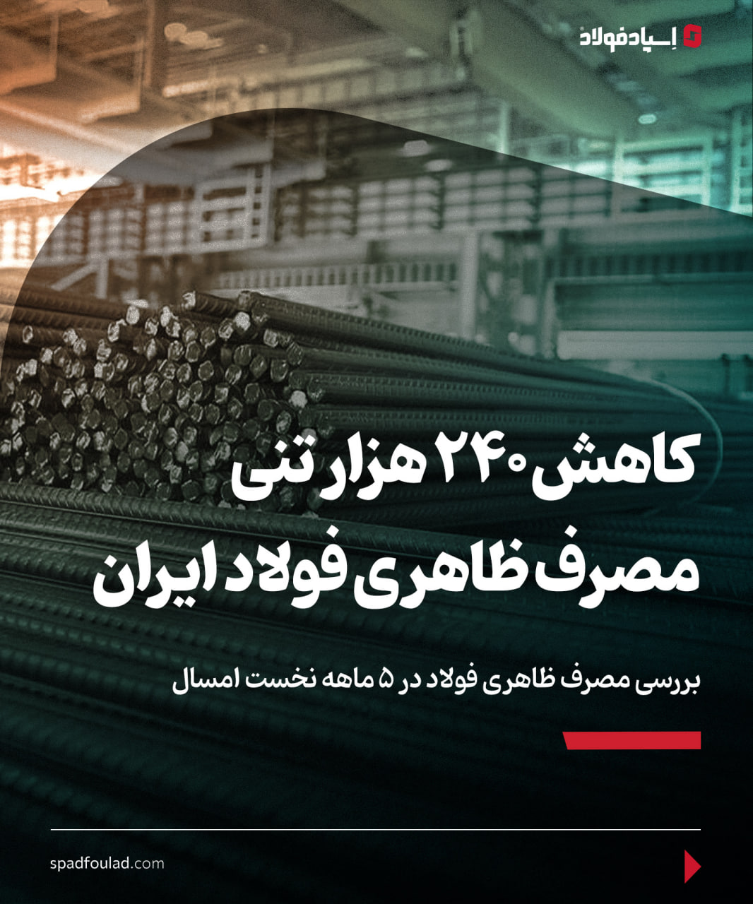 کاهش مصرف ظاهری فولاد ایران